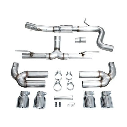 AWE 22-24 Audi 8Y S3 Track Edition Exhaust  - Chrome Silver Tips NP Motorsports