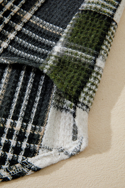 Scarlett Print Textured Knit Shacket