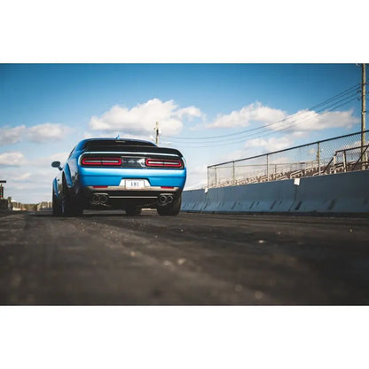 AWE Tuning 2015+ Dodge Challenger 6.4L/6.2L SC Track Edition Exhaust - Quad Chrome Silver Tips NP Motorsports