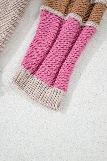 Ava Colorblock Exposed Seam Sweater