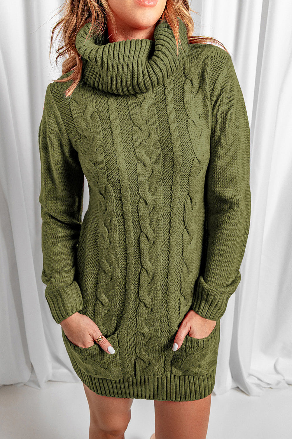 Isabella Cowl Cable Knit Sweater