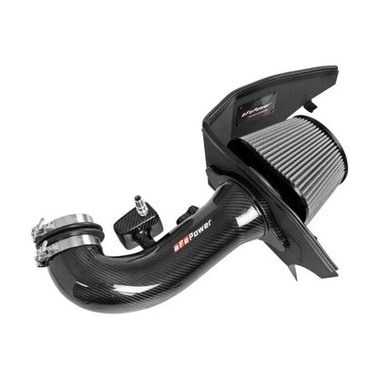 aFe 19-21 GM Trucks 5.3L/6.2L Track Series Carbon Fiber Cold Air Intake System W/ Pro Dry S Filters NP Motorsports