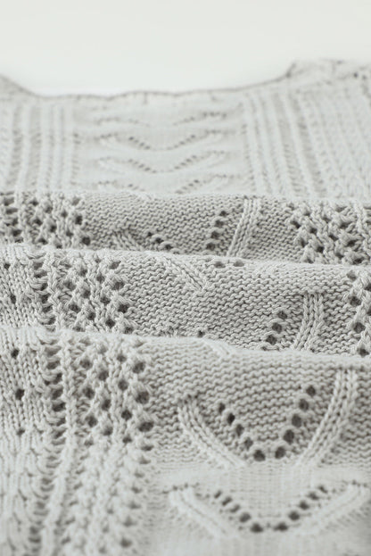 Scarlett Lace Pointelle Knit Sweater