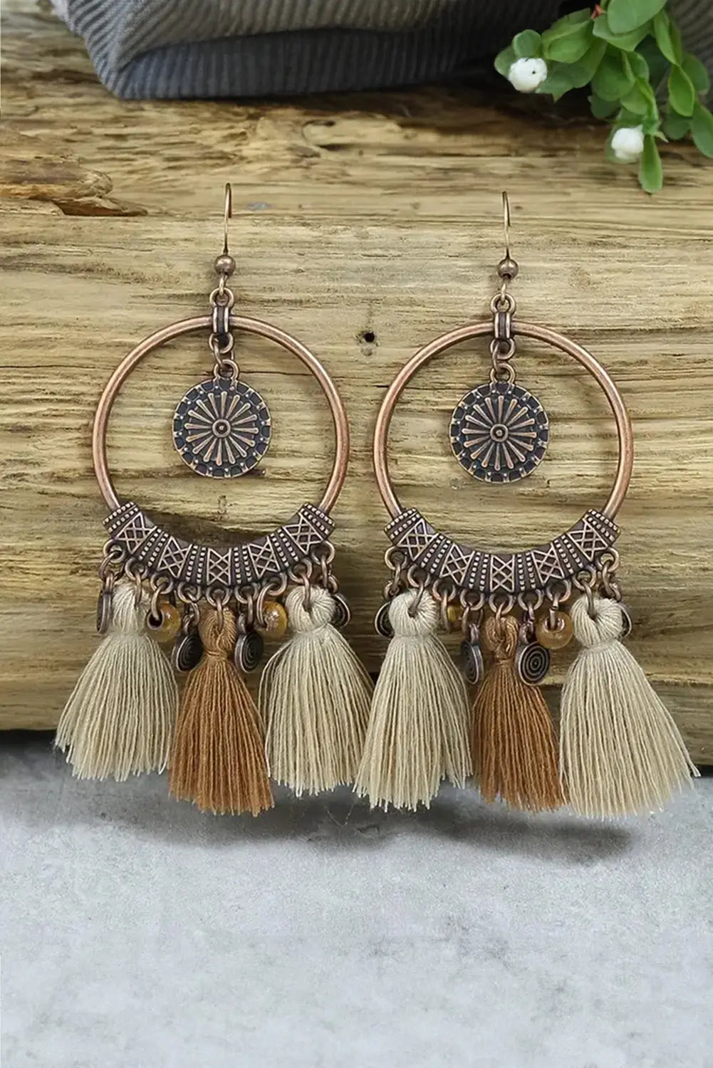 Angie Boho Tasseled Dangle Earrings