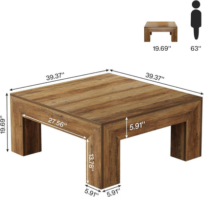 Rectangular Coffee Table ThirtyNine Inches Rustic Brown ShipItFurniture
