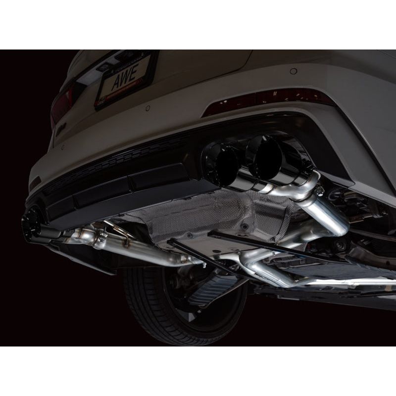 AWE Tuning 19-23 Audi C8 S6/S7 2.9T V6 AWD Track Edition Exhaust - Diamond Black Tips NP Motorsports