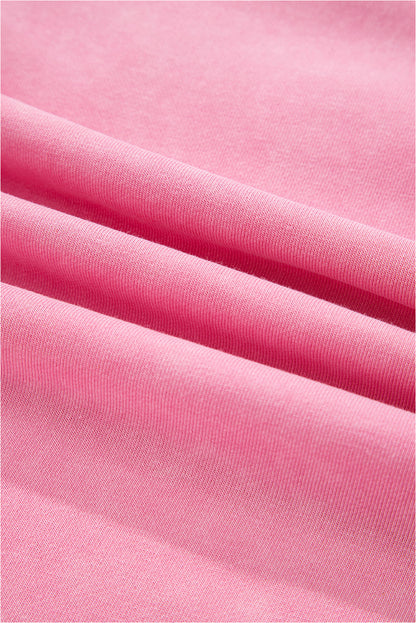 Bonbon Waffle Bowknot Patchwork Graphic Mineral Wash Plus Size Sweatshirt