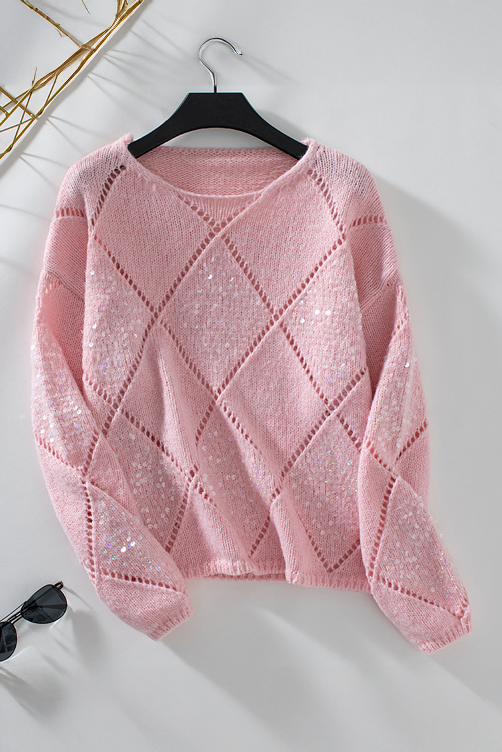 Amelia Pattern Sequin Detail Sweater
