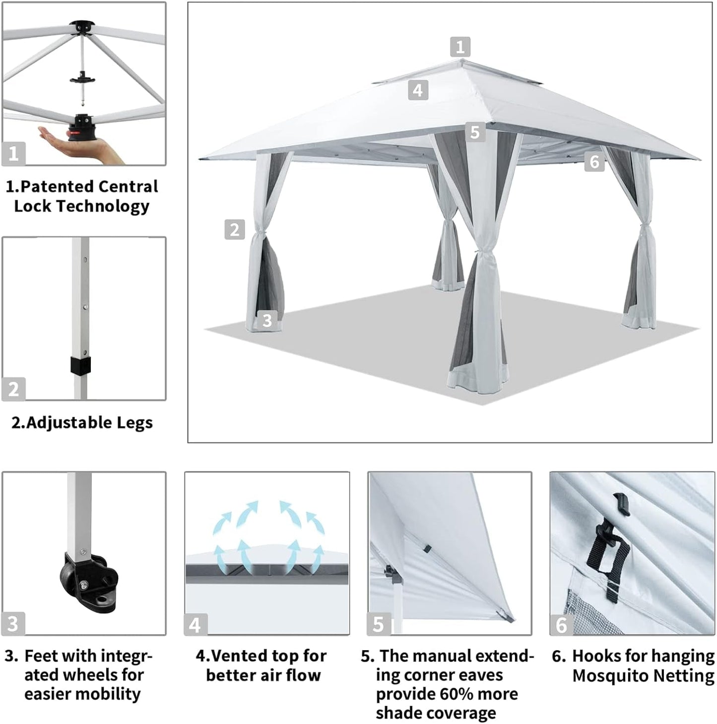 Easiest Pop Up Gazebo With Wheeled Storage Bag ShipItFurniture