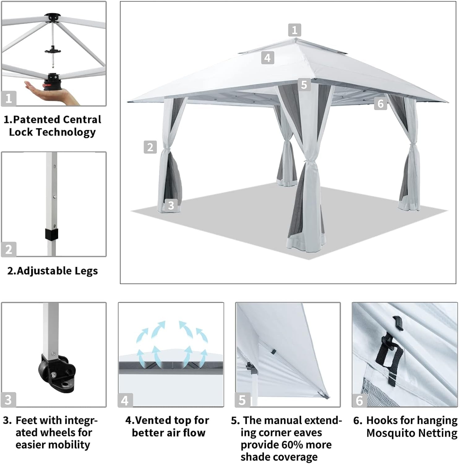 Easiest Pop Up Gazebo With Wheeled Storage Bag ShipItFurniture