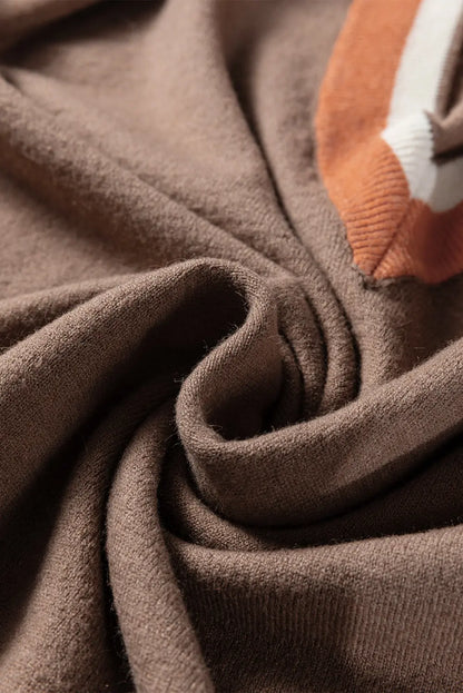 Scarlett Striped Trim Varsity Sweater