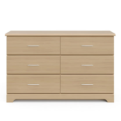Brookside 6 Drawer Double Dresser (Driftwood) – Dresser for Nursery, 6 Drawer Dresser, Kids Dresser, Nursery Dresser Drawer Organizer, Chest of Drawers ShipItFurniture