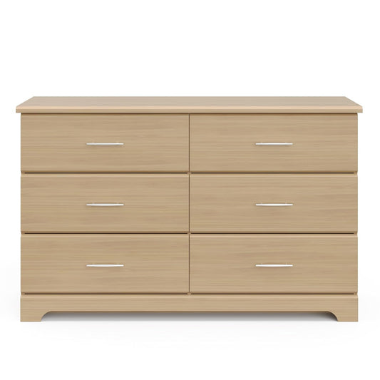 Brookside 6 Drawer Double Dresser (Driftwood) – Dresser for Nursery, 6 Drawer Dresser, Kids Dresser, Nursery Dresser Drawer Organizer, Chest of Drawers ShipItFurniture
