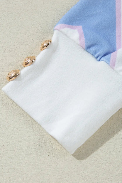 Whitney Striped Print Oversized Top