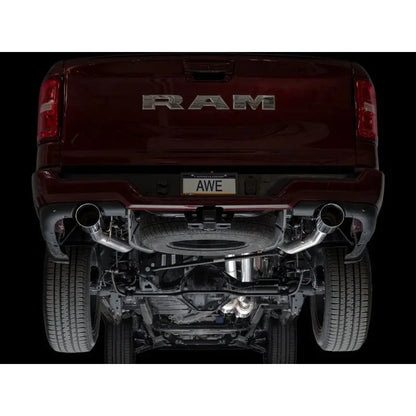 AWE 25+ RAM 1500 3.0TT 0FG Catback Touring Exhaust - Chrome Silver Tips NP Motorsports