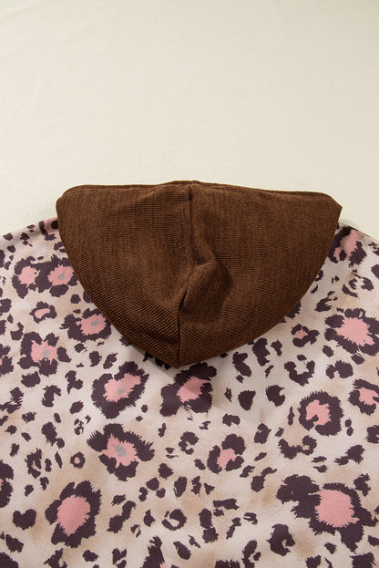 Scarlett Print Knit Patchwork Hoodie