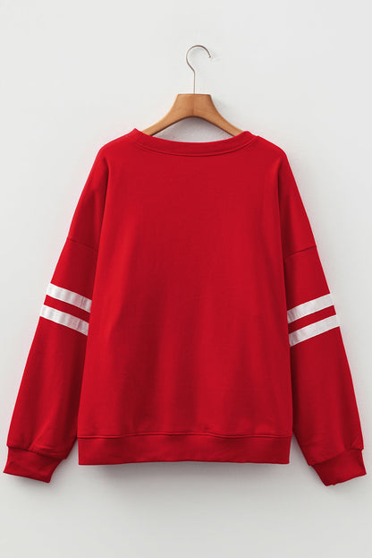 Sophia Varsity Striped Detail Sweatshirt
