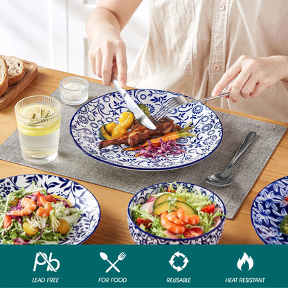 Blue and White China Blue Porcelain Plate Set 12/24/36 Get it from Bo