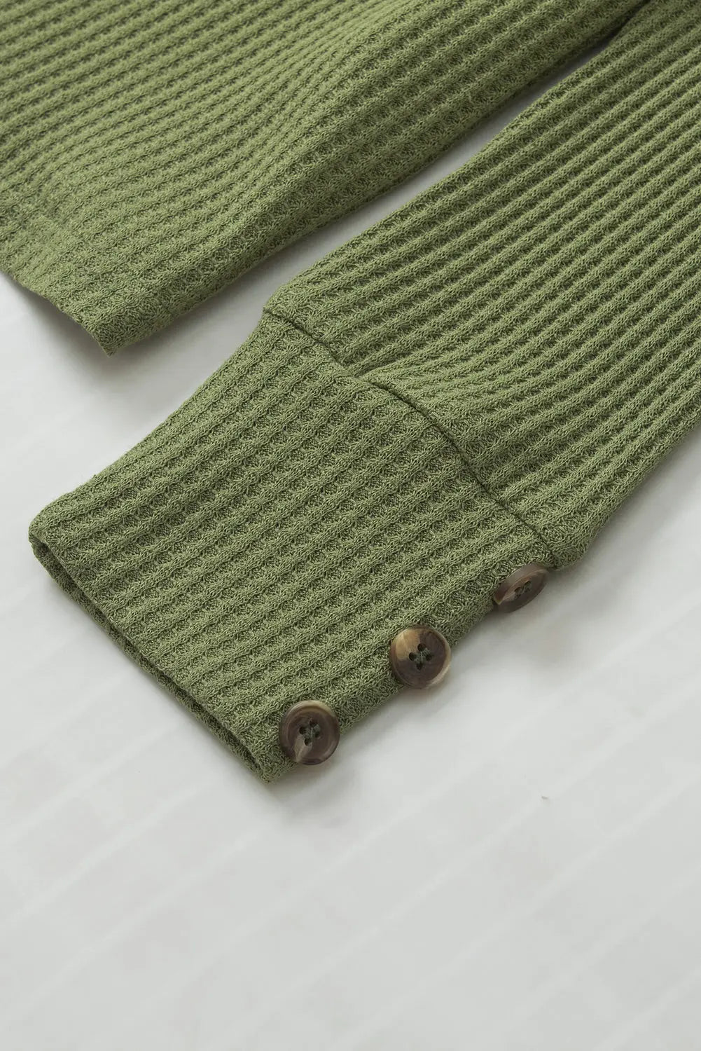 Anahi Textured Knit Cuffs Long Sleeve Top