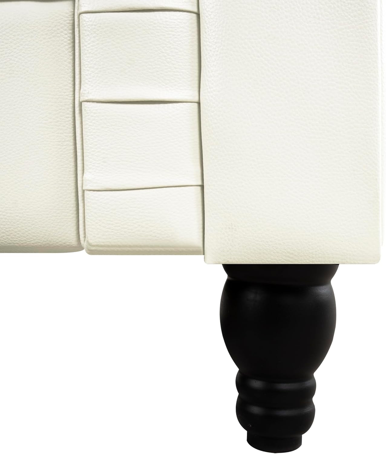 Emery Chesterfield 3 Piece Sectional Sofa Set Off White ShipItFurniture