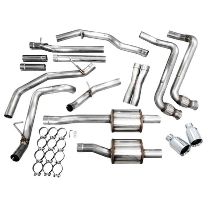 AWE 25+ RAM 1500 3.0TT 0FG Catback Touring Exhaust - Chrome Silver Tips NP Motorsports