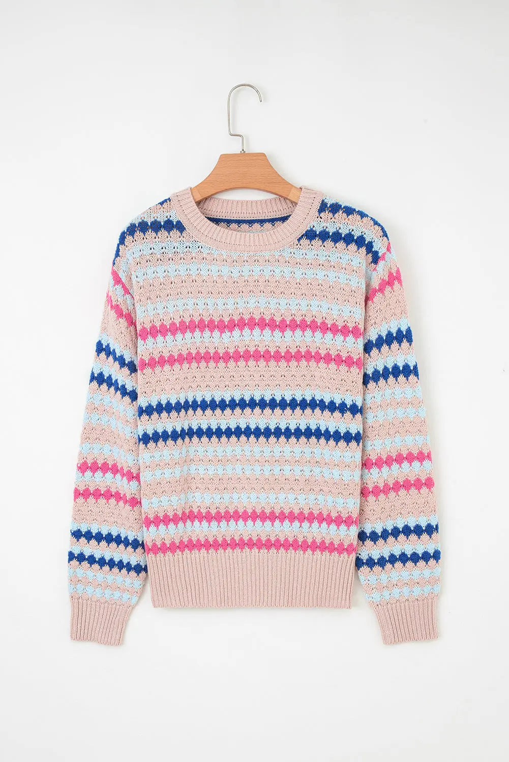 Amelia Patterned Drop Shoulder Sweater