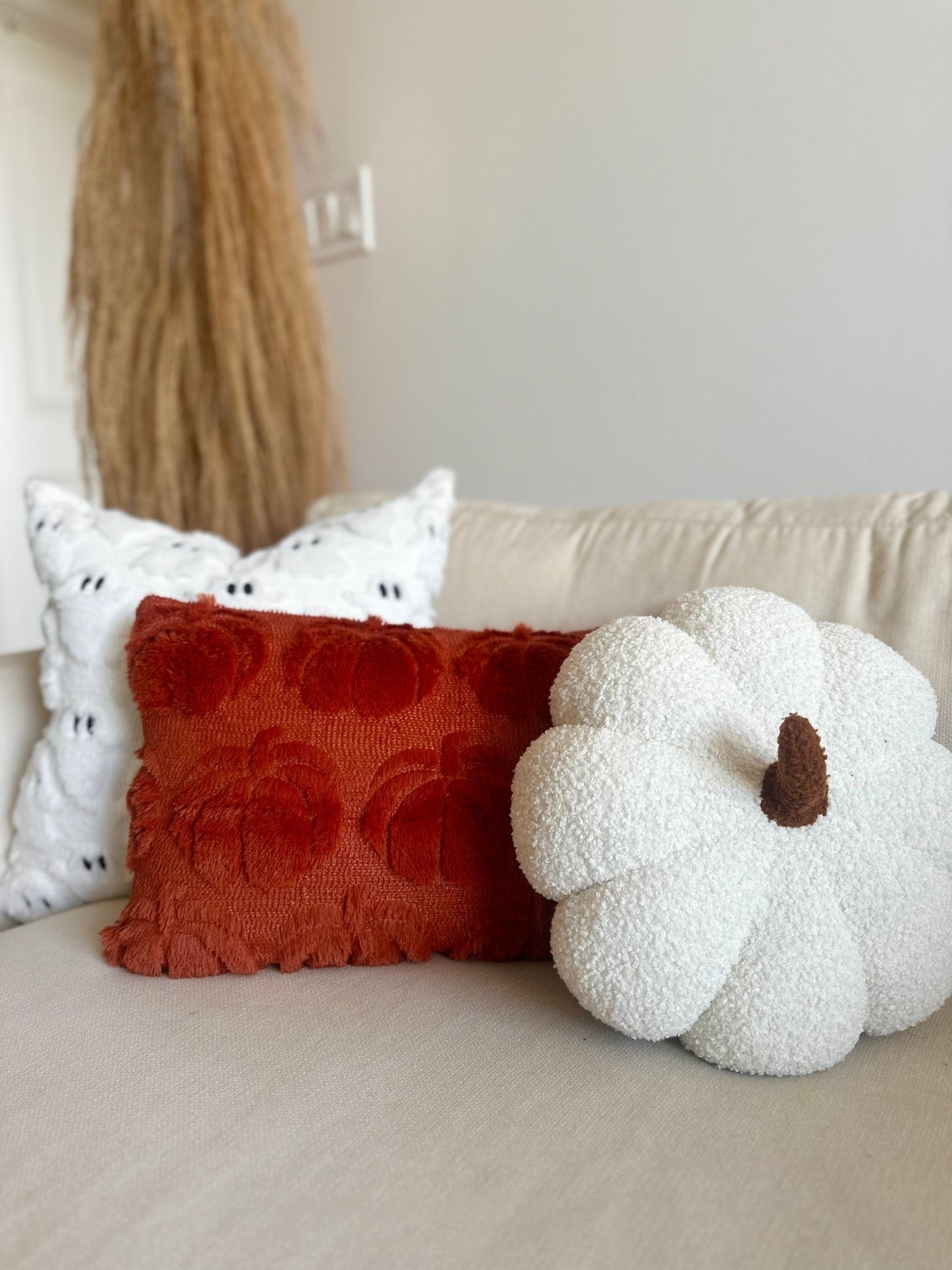 Dark Rust Pumpkin Lumbar Pillow Cover - Get it from Bo