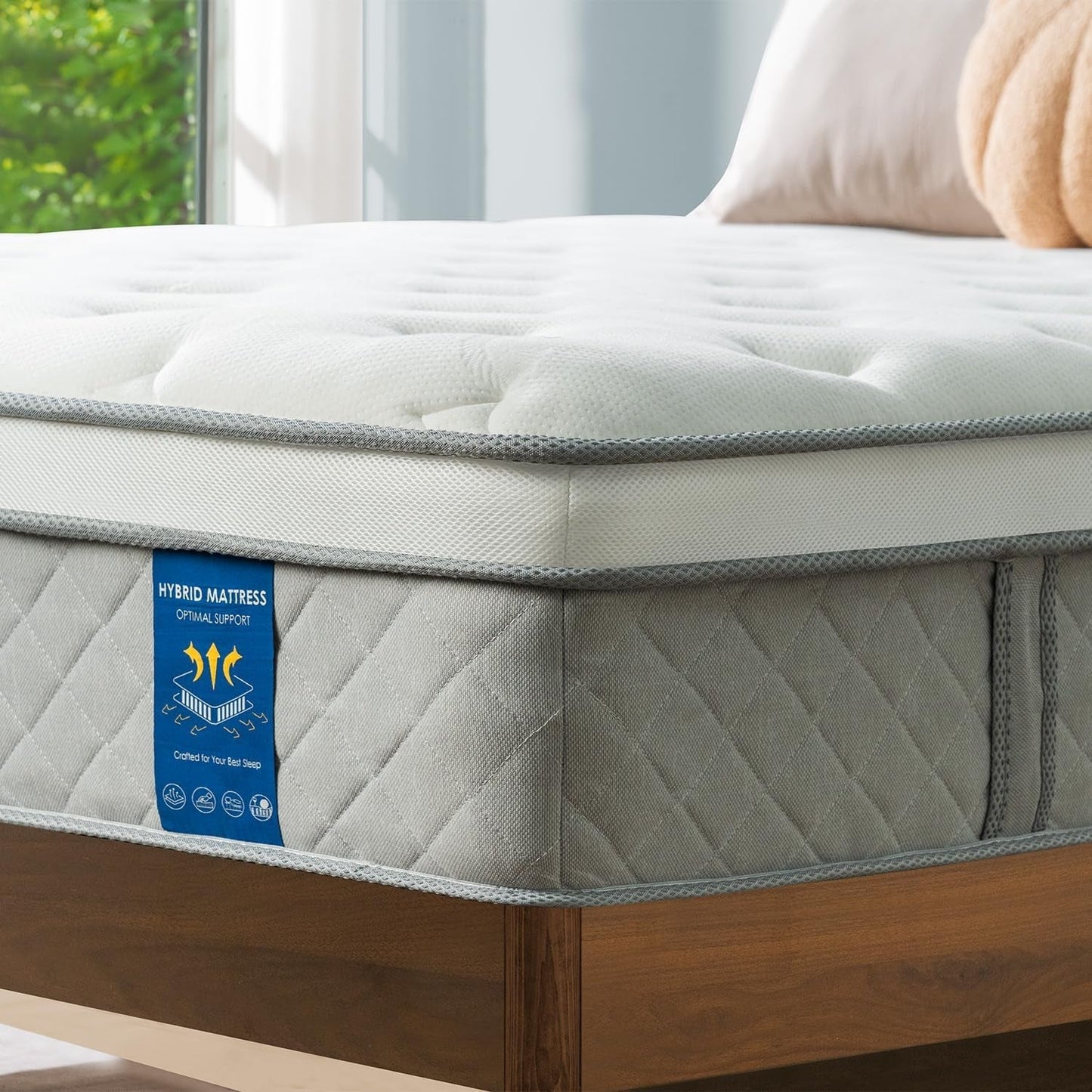 Queen 12 Inch Hybrid Mattress with Memory Foam Comfort ShipItFurniture