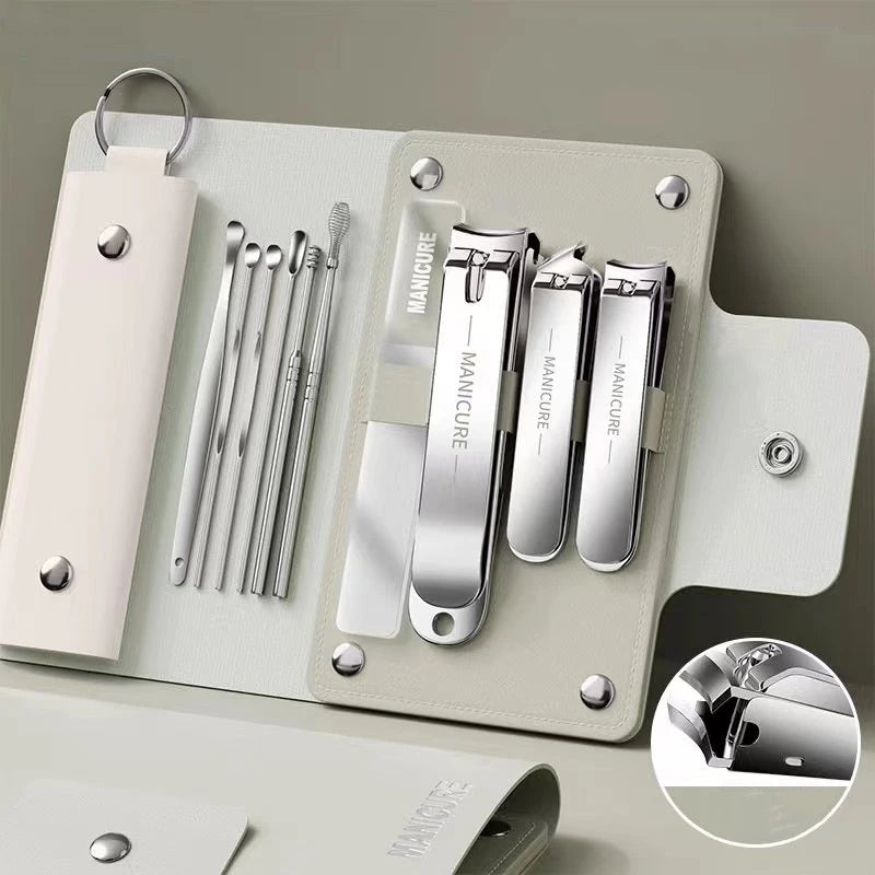 6-9 Pcs Manicure Set with Leather Case Professional