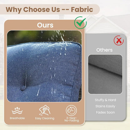 Stylish Outdoor Wicker Furniture Set with Comfortable Seating-3