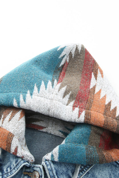 Emily Print Frayed Hem Jacket