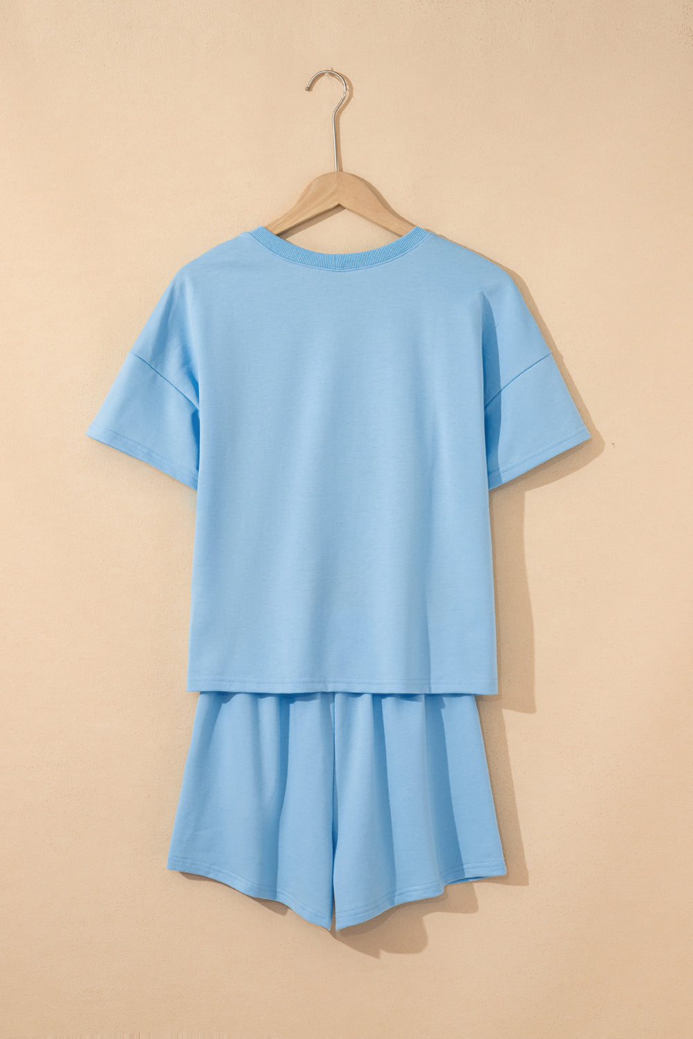 Avery Top and Patchwork Drawstring Shorts Set Threaded Pear