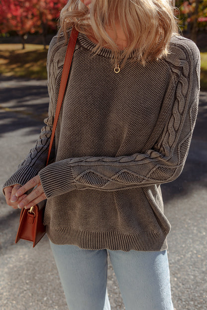 Aria Knit Sleeve Casual Sweater