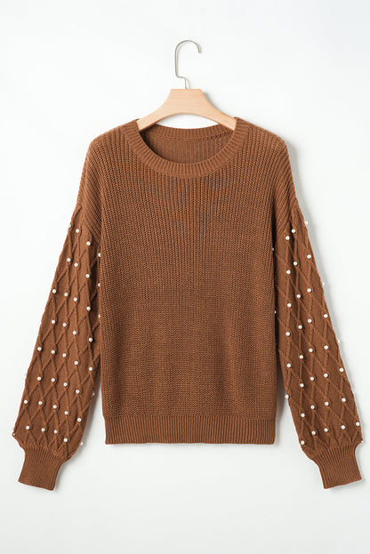 Evelyn Beaded Drop Shoulder Sweater