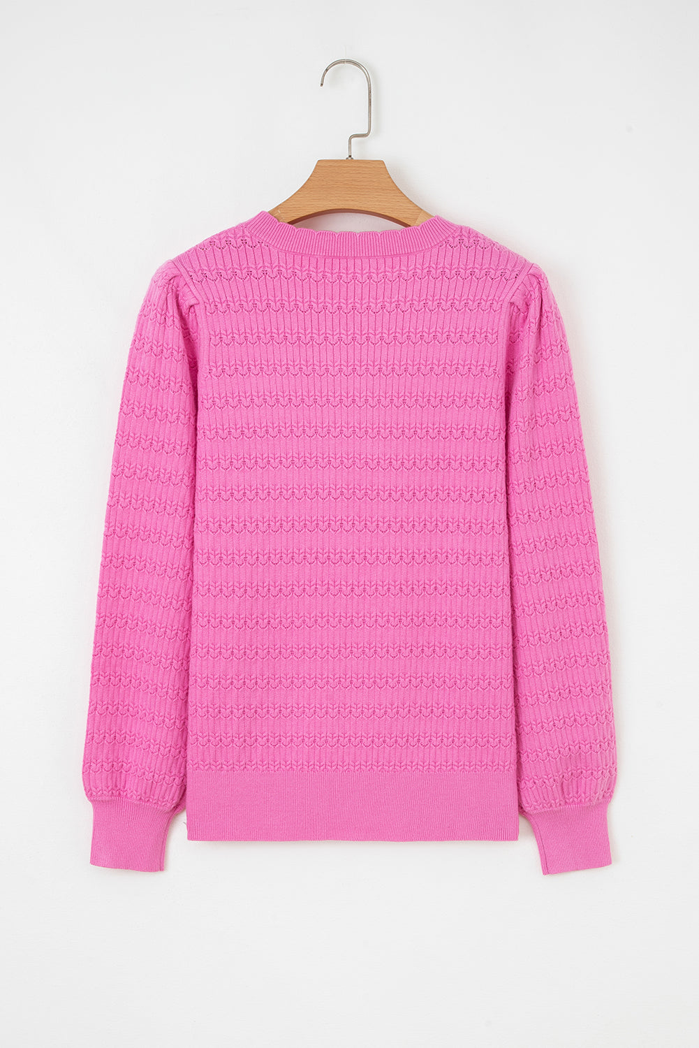 Kay Knit Ribbed Cuffs Crew Neck Sweater