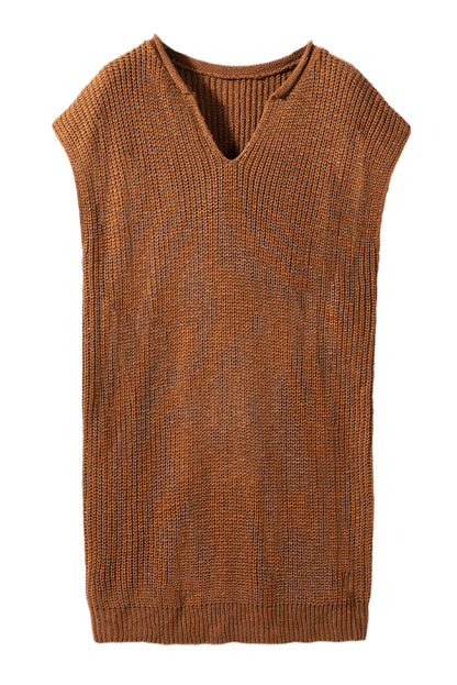 Emily Short Sleeve Notched Sweater