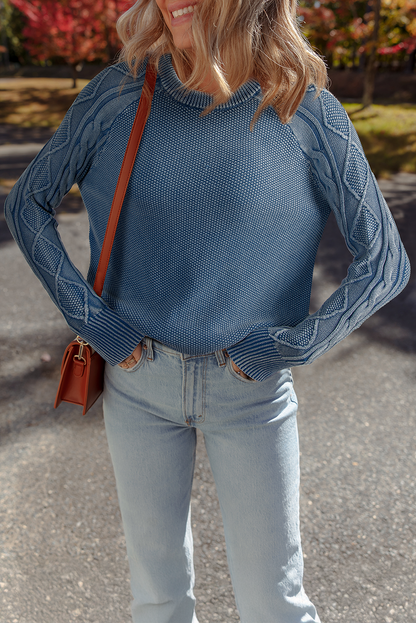 Aria Knit Sleeve Casual Sweater
