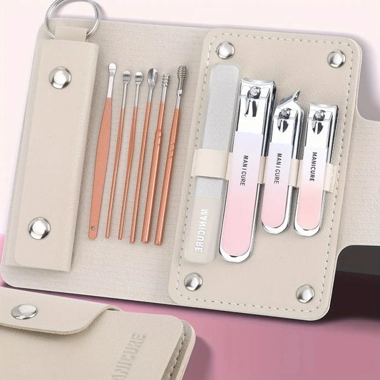 6-9 Pcs Manicure Set with Leather Case Professional Get it from Bo