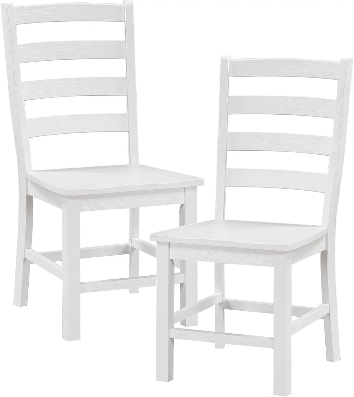 Dining Chairs Set of 2, Dining Chairs with Solid Wood Legs and Footrest, High Ladder Back Farmhouse Dining Chairs, Wooden Dining Room Chairs, White - Get it from Bo
