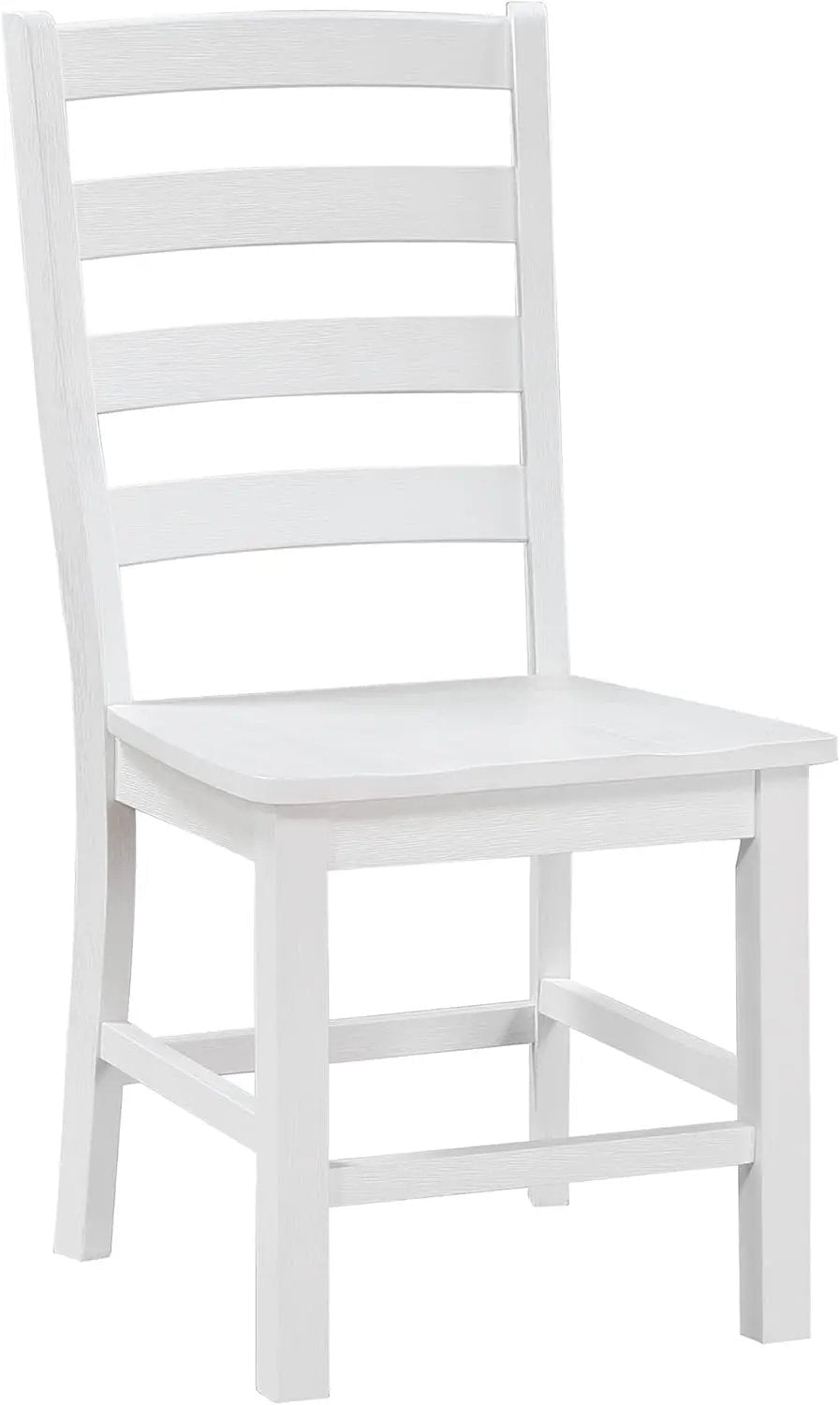 Dining Chairs Set of 2, Dining Chairs with Solid Wood Legs and Footrest, High Ladder Back Farmhouse Dining Chairs, Wooden Dining Room Chairs, White - Get it from Bo