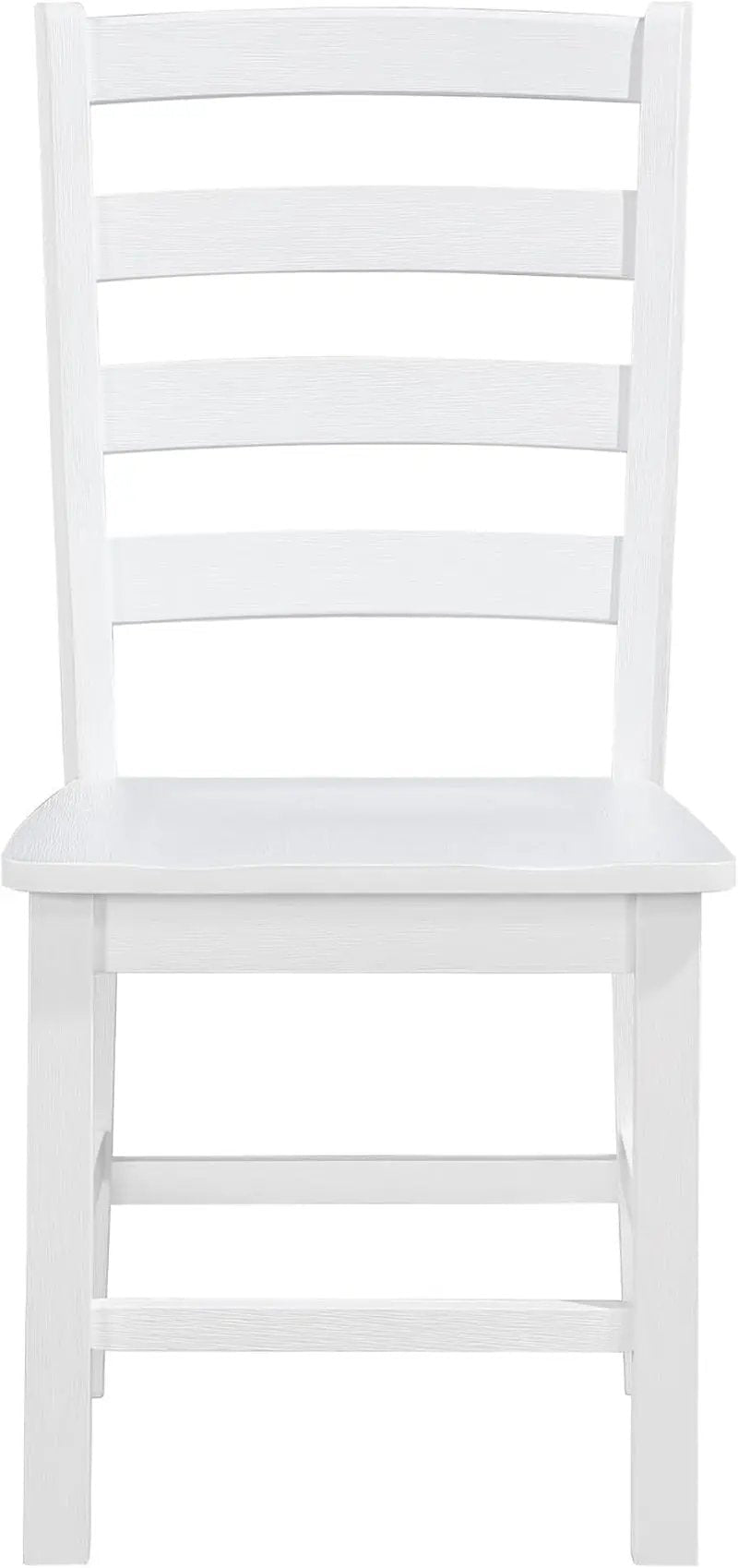 Dining Chairs Set of 2, Dining Chairs with Solid Wood Legs and Footrest, High Ladder Back Farmhouse Dining Chairs, Wooden Dining Room Chairs, White - Get it from Bo