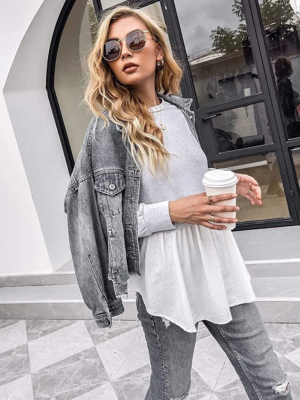Double Layered Sweater Top - Get it from Bo