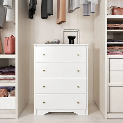 Dresser with 4 Drawers, White, Modern - Get it from Bo