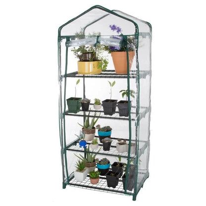 Durable 4-Tier Plant Stand Greenhouse with Zippered PVC Cover - Get it from Bo