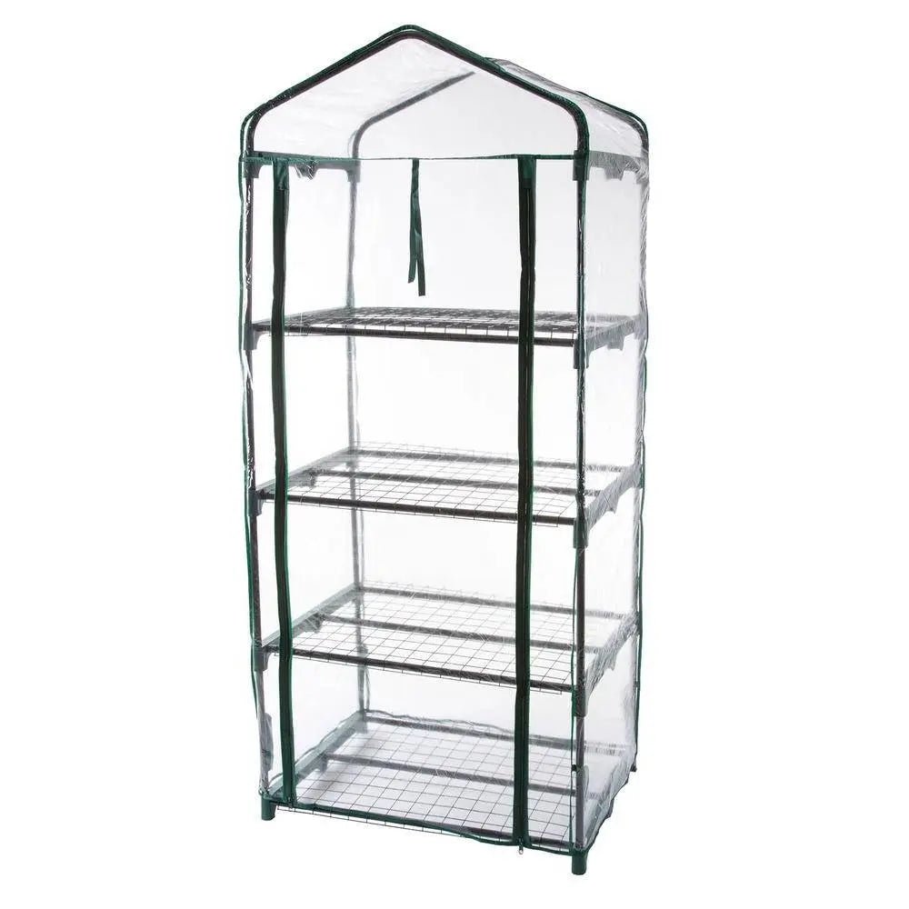 Durable 4-Tier Plant Stand Greenhouse with Zippered PVC Cover - Get it from Bo