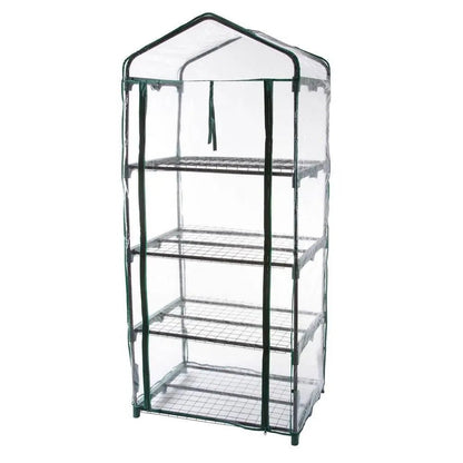 Durable 4-Tier Plant Stand Greenhouse with Zippered PVC Cover - Get it from Bo