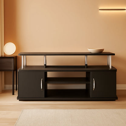 JAYA Entertainment Stand For 55 Inch TV Americano Chrome