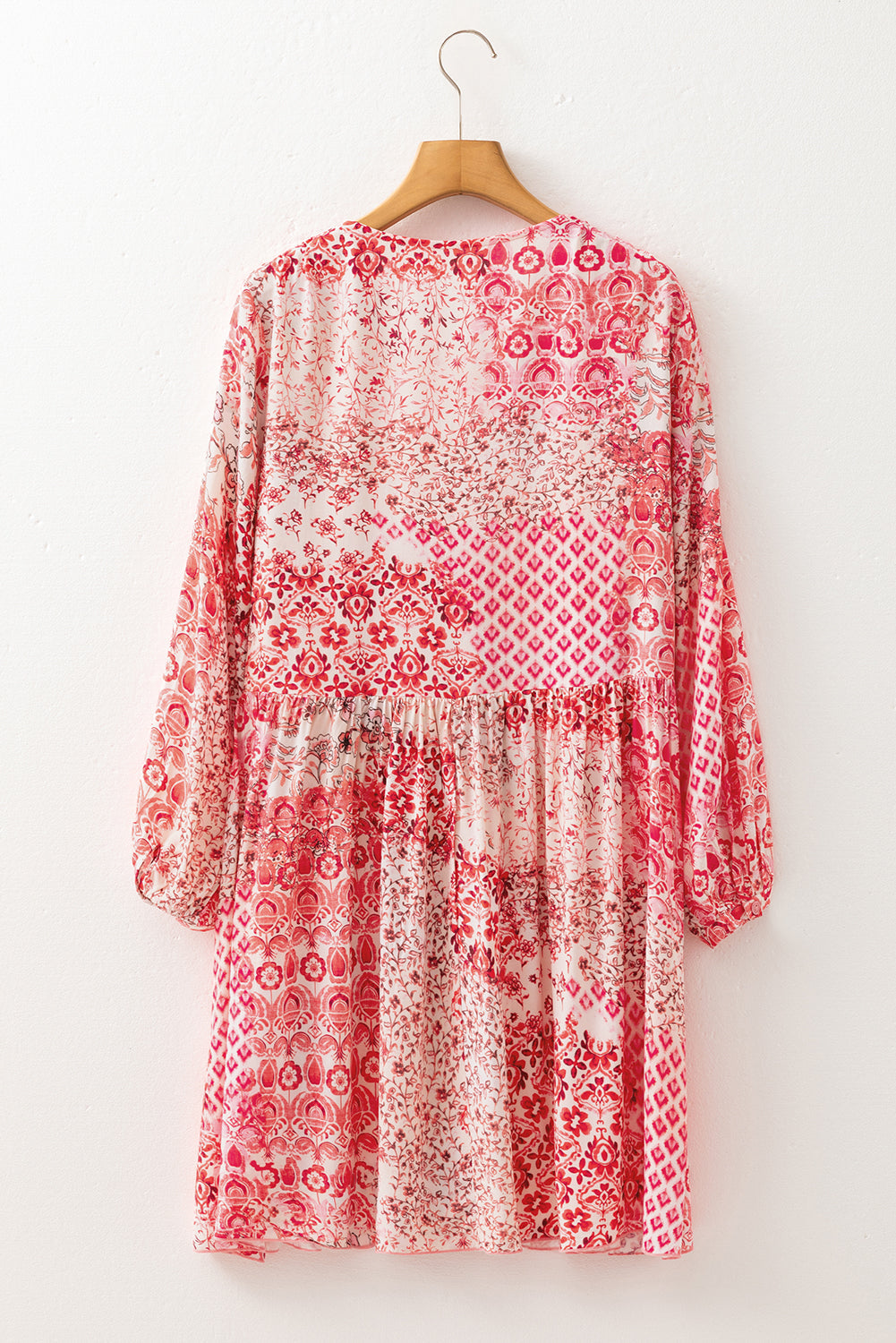 Melody Floral Tassel Tie Long Sleeve Mini Dress - Get it from Bo