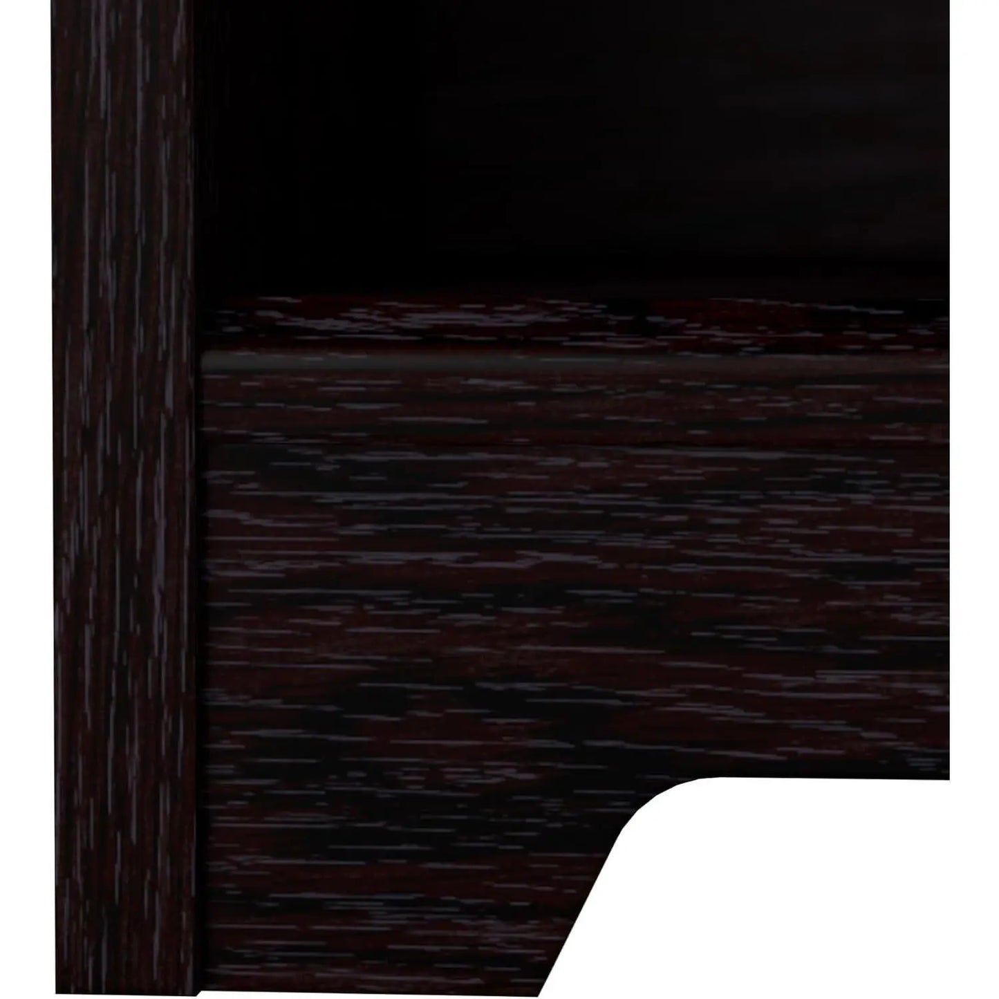 Tall Five Shelf Bookcase Espresso Oak For Living Room ShipItFurniture