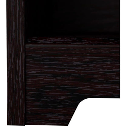 Tall Five Shelf Bookcase Espresso Oak For Living Room ShipItFurniture